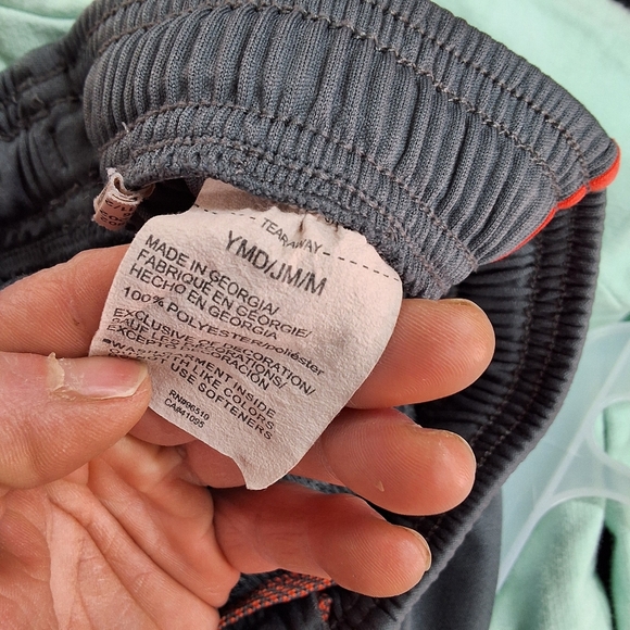 Under Armour Gray and Orange Athletic Performance Shorts - Picture 3 of 12